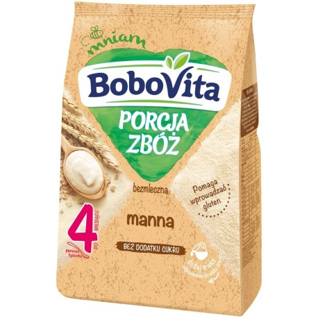 BoboVita Porcja zbóż Kaszka bezmleczna manna po 4 miesiącu 170 g