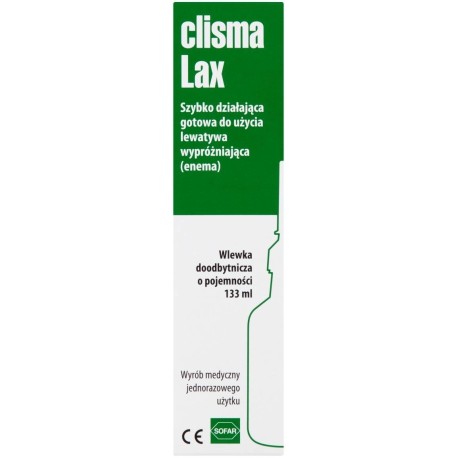 Clisma Lax Wyrób medyczny wlewka doodbytnicza 133 ml