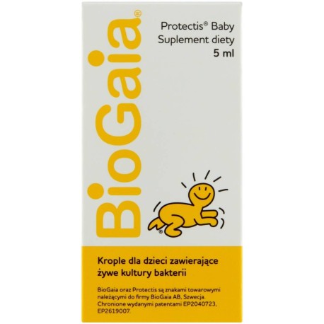 BioGaia Protectis Baby Suplement diety krople dla dzieci zawierające żywe kultury bakterii 5 ml