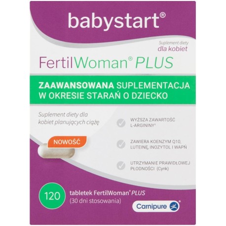 Babystart FertilWoman Plus Suplement diety dla kobiet 174,7 g (120 sztuk)