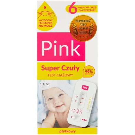 Pink Wyrób medyczny super czuły test ciążowy płytkowy