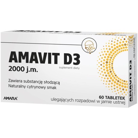 Amavit D3 2000 j.m. Suplement diety 12,6 g (60 sztuk)