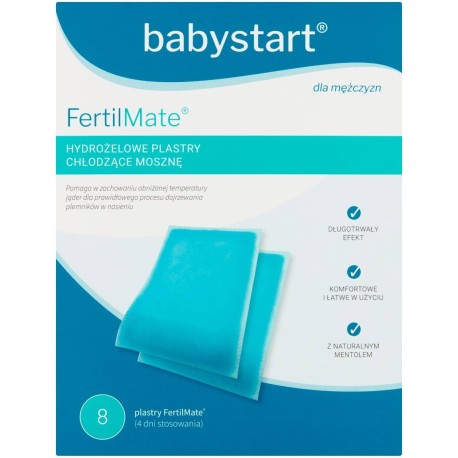 Babystart FertilMate Hydrożelowe plastry chłodzące mosznę 8 sztuk