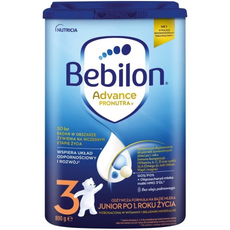 Bebilon 3 Advance Pronutra Junior Formuła na bazie mleka po 1. roku życia 800 g