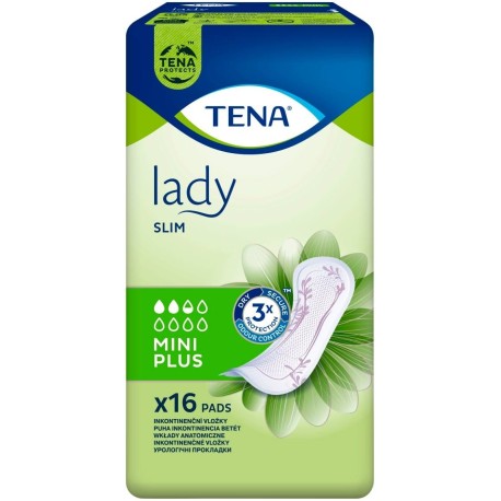 TENA Lady Slim Mini Plus Wkłady anatomiczne 16 sztuk
