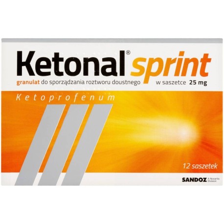 Ketonal Sprint 25 mg Lek 12 sztuk