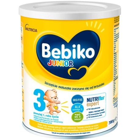Bebiko Junior Odżywcza formuła na bazie mleka dla dzieci powyżej 1. roku życia 700 g