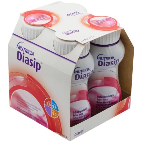 Diasip Żywność specjalnego przeznaczenia medycznego truskawka 4 x 200 ml