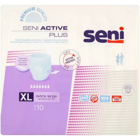 Seni Active Plus Extra Large Elastyczne majtki chłonne 10 sztuk