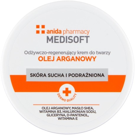 Anida Medisoft Odżywczo-regenerujący krem do twarzy olej arganowy 100 ml