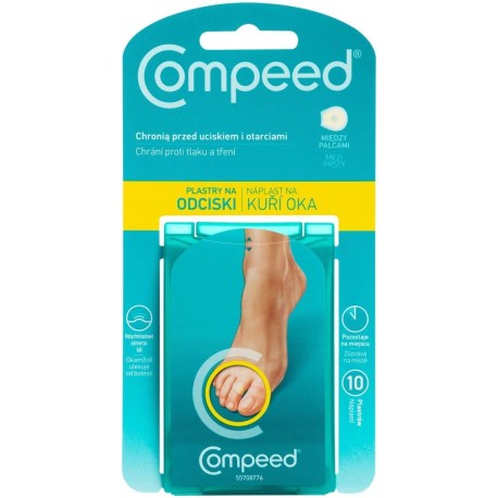 Compeed Wyrób medyczny plastry na odciski między palcami 10 sztuk