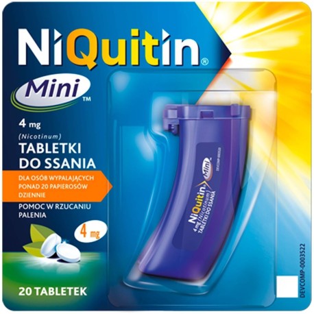 NiQuitin Mini Tabletki do ssania 4 mg 20 sztuk