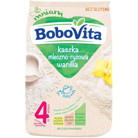 BoboVita Kaszka mleczno-ryżowa wanilia po 4 miesiącu 230 g