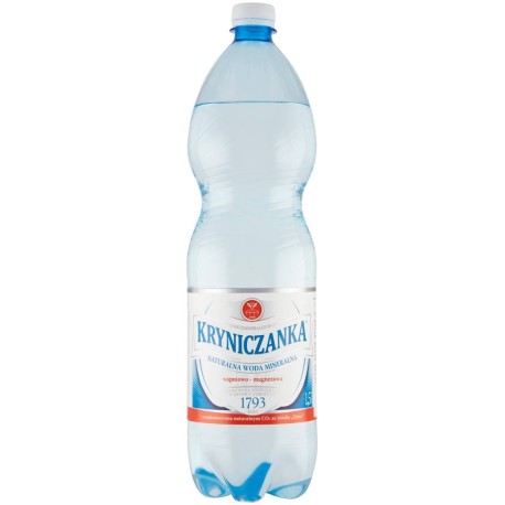 Kryniczanka Naturalna woda mineralna wysokozmineralizowana wysokonasycona 1,5 l