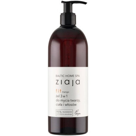 Ziaja Baltic Home Spa fit Żel 3 w 1 do mycia twarzy ciała i włosów mango 500 ml