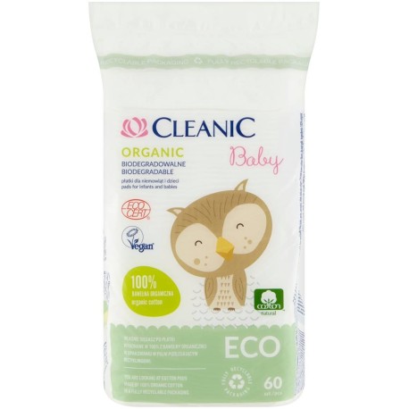 Cleanic Baby Organic Płatki dla niemowląt i dzieci 60 sztuk