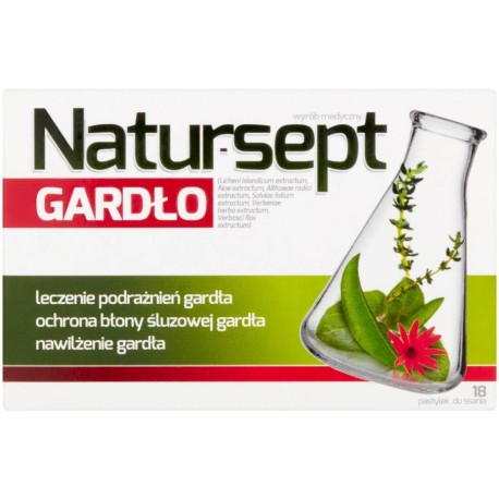 Natur-sept Gardło Pastylki do ssania 18 sztuk