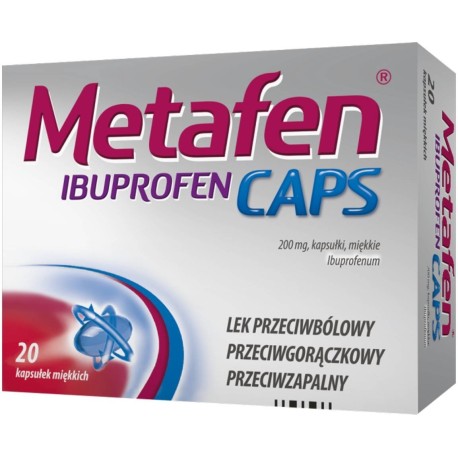 Metafen Ibuprofen Caps 200mg x 20 kaps.