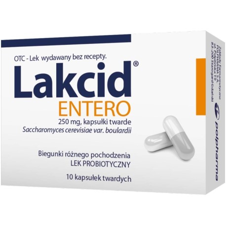 Lakcid Entero 250 mg x 10 kaps. twarde