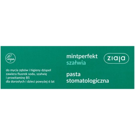 Ziaja Mintperfekt Szałwia Pasta stomatologiczna 75 ml