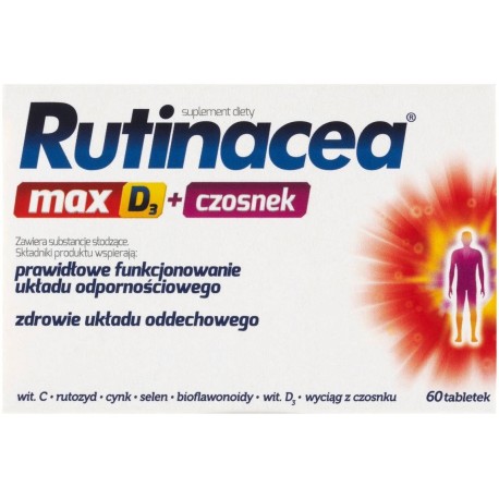 Rutinacea max D₃ + czosnek Suplement diety 60 sztuk