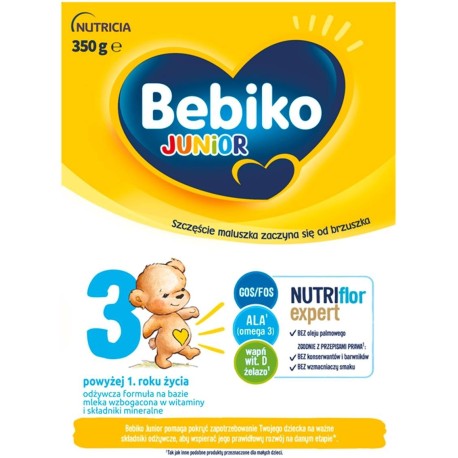 Bebiko Junior 3 Odżywcza formuła na bazie mleka dla dzieci powyżej 1. roku życia 350 g