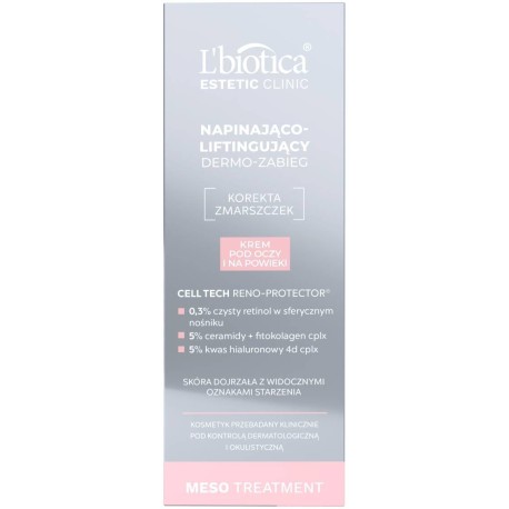 L'biotica Estetic Clinic MESO Treatment napinająco liftngujący dermo zabieg krem pod oczy 15 ml