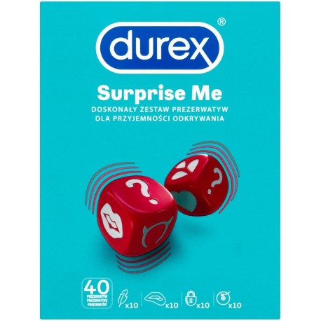 Durex Surprise Me Prezerwatywy 40 sztuk