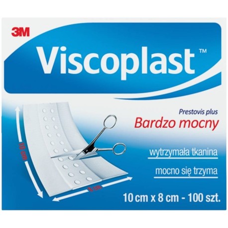 Viscoplast Prestovis Plus Plaster do cięcia bardzo mocny 10 cm x 8 cm 100 sztuk