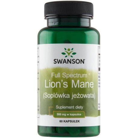 Swanson Suplement diety Full Spectrum soplówka jeżowata 41 g (60 sztuk)