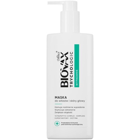 L'biotica Biovax Trychologic Wypadanie maska do włosów i skóry głowy 200 ml 