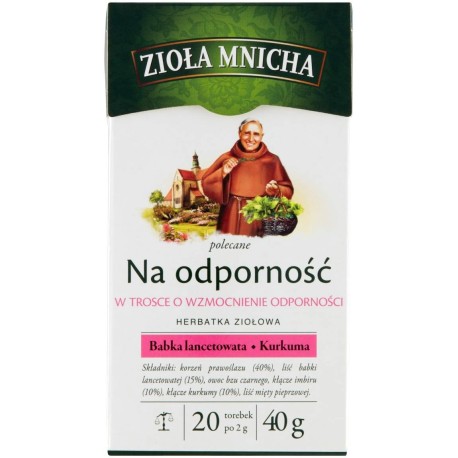 Zioła Mnicha Herbatka ziołowa na odporność  40 g (20 x 2 g)