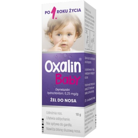 Oxalin Baby 0,025% żel do nosa 0,25 mg/g butelka 10 g z dozownikiem