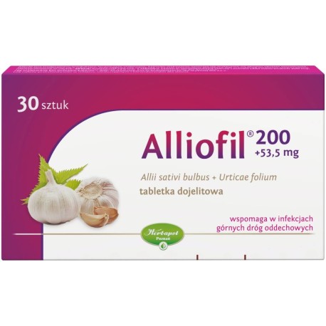 Alliofil 200 + 53,5 mg Tabletki dojelitowe 30 sztuk