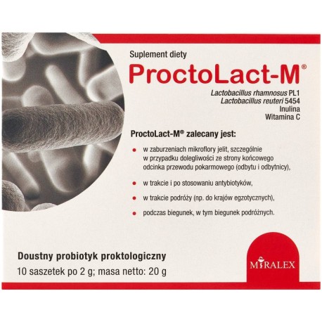 ProctoLact-M Suplement diety doustny probiotyk proktologiczny 20 g (10 x 2 g)