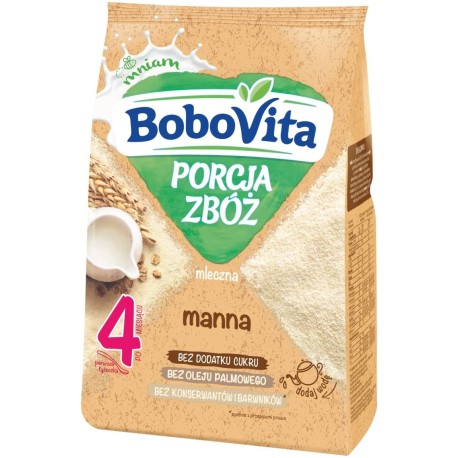 BoboVita Porcja zbóż Kaszka mleczna manna po 4 miesiącu 210 g