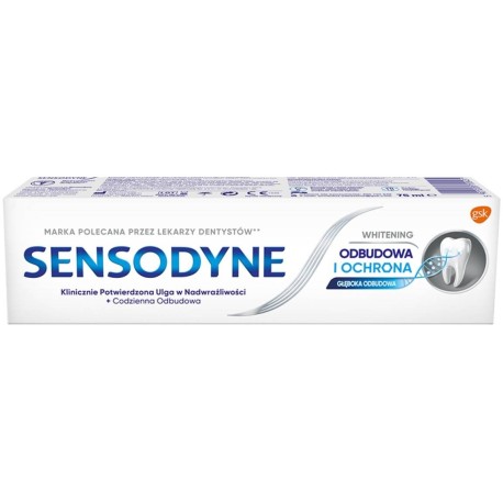 Sensodyne Whitening Wyrób medyczny pasta do zębów z fluorkiem odbudowa i ochrona 75 ml