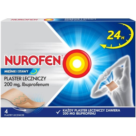 Nurofen Mięśnie i stawy Plaster leczniczy 4 sztuki