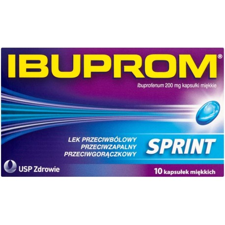 Ibuprom Sprint 200 mg Kapsułki miękkie 10 kapsułek