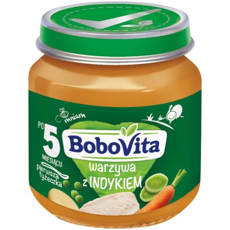 BoboVita Warzywa z indykiem po 5 miesiącu 125 g