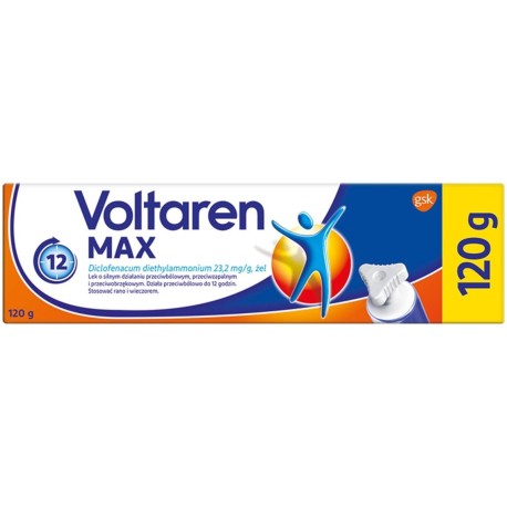 Voltaren Max 23,2 mg/g Lek przeciwbólowy przeciwzapalny i przeciwobrzękowy 120 g