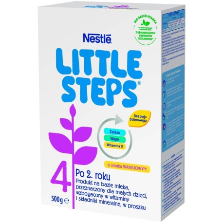LITTLE STEPS 4 Produkt na bazie mleka dla małych dzieci po 2. roku o smaku waniliowym 500 g