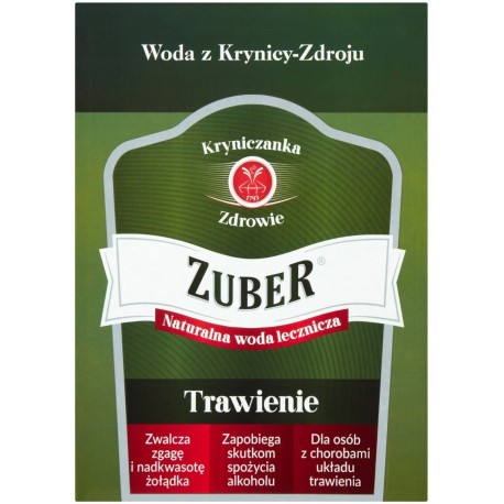 Zuber Naturalna woda lecznicza trawienie 3 l