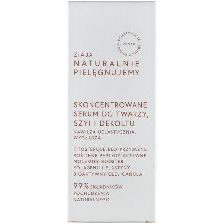 Ziaja Naturalnie pielęgnujemy Skoncentrowane serum do twarzy szyi i dekoltu 30 ml