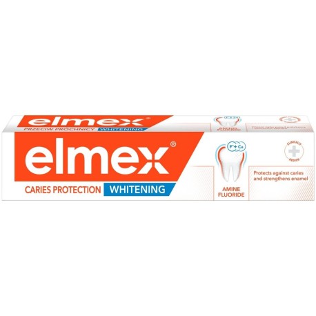 elmex Przeciw Próchnicy Whitening delikatnie wybielająca pasta do zębów z aminofluorkiem 75 ml