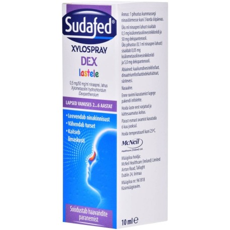 Sudafed Xylospray DEX dla dzieci Aerozol do nosa 10 ml