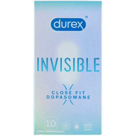 Durex Invisible Dopasowane Prezerwatywy 10 sztuk