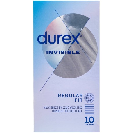 Durex Invisible Wyrób medyczny prezerwatywy 10 sztuk