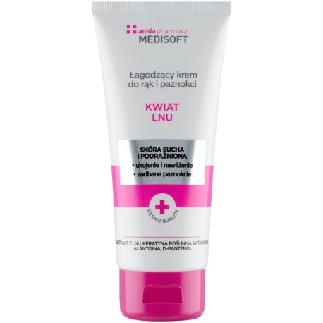Anida Medisoft Łagodzący krem do rąk i paznokci kwiat lnu 100 ml