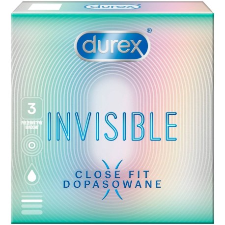 Durex Invisible Dopasowane Prezerwatywy 3 sztuki